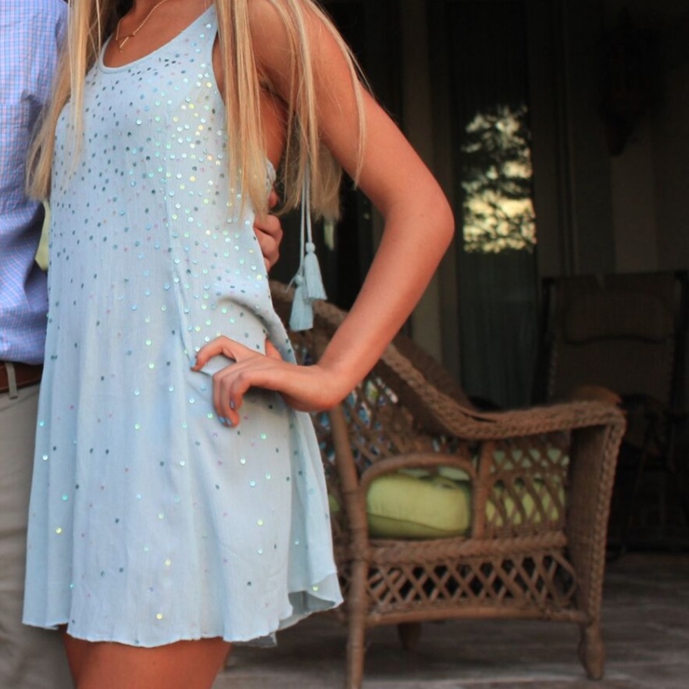 Blue free people dress